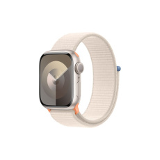 Apple Watch Series 9 41mm Hvězdně bílý hliník s hvězdně bílým provlékacím řemínkem