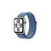 Apple Watch SE Cellular 40mm Stříbrný hliník s ledově modrým provlékacím sportovním řemínkem