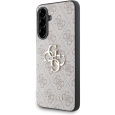 Guess PU 4G Metal Logo kryt Samsung Galaxy A36 růžový