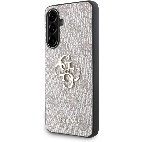 Guess PU 4G Metal Logo kryt Samsung Galaxy A36 růžový