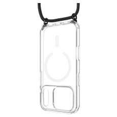 FIXED MagPure Neck kryt s černou šňůrkou na krk pro Apple iPhone 17 Pro