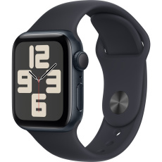 Apple Watch SE GPS 40mm Temně inkoustový hliník s temně inkoustovým sportovním řemínkem M/L