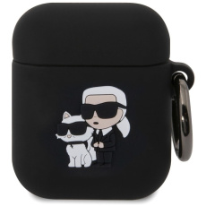 Karl Lagerfeld 3D Logo NFT Karl and Choupette pouzdro AirPods 1/2 černý