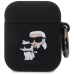 Karl Lagerfeld 3D Logo NFT Karl and Choupette pouzdro AirPods 1/2 černý