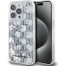 Karl Lagerfeld Liquid Glitter Monogram Gradient zadní kryt iPhone 14 Pro bílý