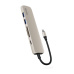 Epico 6v1 hliníkový hub 8K s USB-C hvězdně bílý