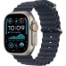 Apple Watch 49/46/45/44mm prodloužení námořnicky modrého oceánského řemínku s přírodním titanem