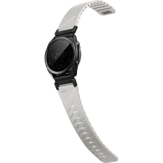 UNIQ Fluo Magnetický řemínek pro Garmin (Quick Release/QuickFit 22 mm) Mist Grey