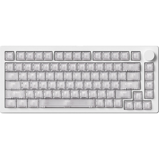 Akko MonsGeek M1 V5 HE Akko AstroAim bezdrátová herní klávesnice (US) bílá průhledná