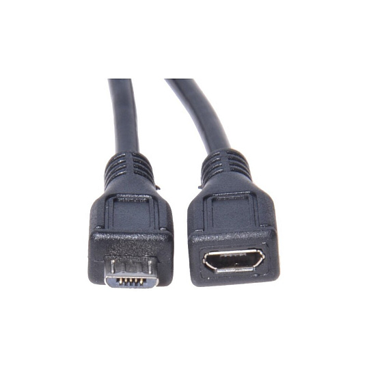 PremiumCord MicroUSB/MicroUSB prodlužovací kabel 5m černý