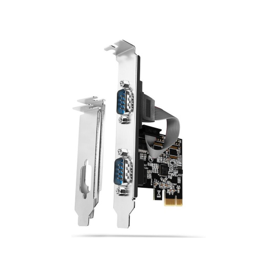 AXAGON PCEAS2N PCIe řadič 2x sériový port (RS232) 250 kbps vč. LP