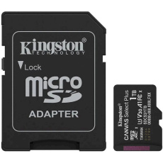 Kingston MicroSDXC Canvas Select Plus 1TB A1 Class 10 150MB/s + SD adaptér Kingston MicroSDXC Canvas Select Plus 1TB A1 Class 10 150MB/s + SD adaptér