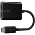 Belkin CONNECT USB-C audio/napájecí adaptér černý