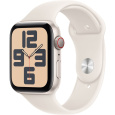 Apple Watch SE (2024) Cellular 40mm Hvězdně bílý hliník s hvězdně bílým sportovním řemínkem S/M