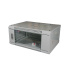 LEXI-Net 19" nástěnný rozvaděč 4U 600x450, nosnost 60 kg, skleněné dveře, rozložený, šedý