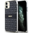 DKNY PC/TPU Repeat Pattern Tonal Stripe Magsafe kryt iPhone 11 černý