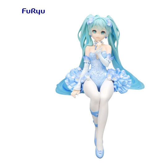 Figurka Furyu Hatsune Miku Flower Fairy Nemophila Pail Blue Color 15 cm