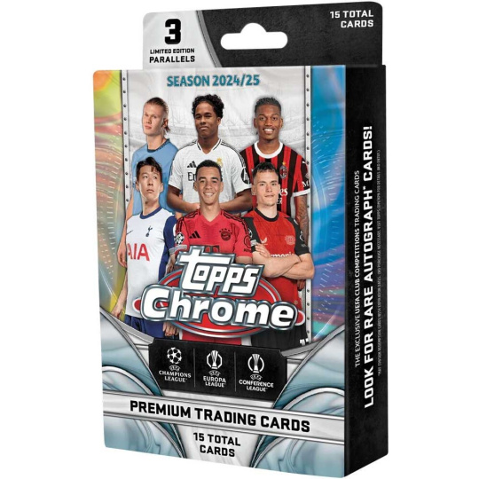 Fotbalové karty Topps 2024-25 Chrome UEFA Club Competitions - Hanger Box