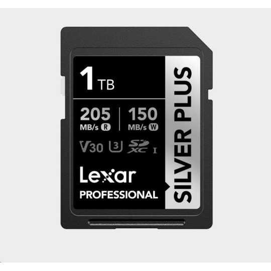 Lexar SDXC Professional SILVER Plus 1066x UHS-I/U3/A2/4K R205/W150 (V30) 1TB Lexar SDXC Professional SILVER Plus 1066x UHS-I/U3/A2/4K R205/W150 (V30) 1TB
