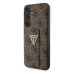 Guess PU Grip Stand 4G Strass Triangle Metal Logo kryt Samsung Galaxy S24+ hnědý