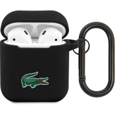 Lacoste Liquid Silicone Croc Logo pouzdro pro AirPods 1/2 černé