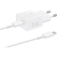 Samsung USB-C 25W GaN nabíječka s USB-C kabelem bílá (Bulk)