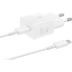 Samsung USB-C 25W GaN nabíječka s USB-C kabelem bílá (Bulk)