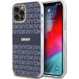 DKNY PC/TPU Repeat Pattern Tonal Stripe Magsafe kryt iPhone 12/12 Pro modrý