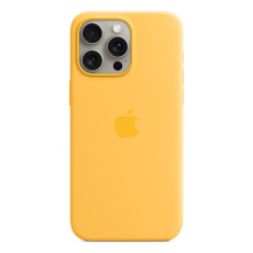 Apple silikonový kryt s MagSafe na iPhone 15 Pro Max paprskově žlutý