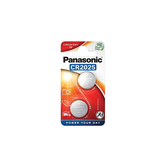 PANASONIC Lithiová baterie (knoflíková) CR-2025EL/2B  3V (Blistr 2ks)