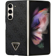 Guess 4G PU Leather Triangle kryt Samsung Galaxy Z Fold5 černý