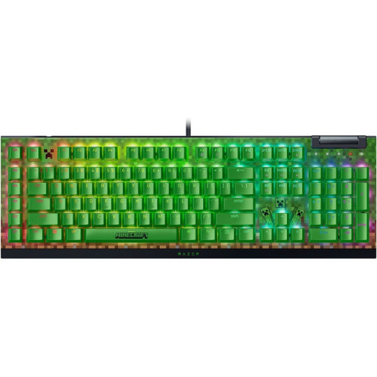 Razer BlackWidow V4 X Green Switch Minecraft Ed. herní klávesnice (US) černá