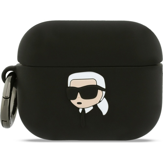 Karl Lagerfeld 3D Logo NFT Karl Head silikonové pouzdro pro AirPods Pro 3 černé