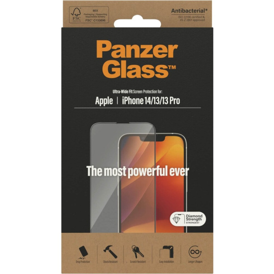 PanzerGlass™ Ultra-Wide Fit iPhone 14/13/13 Pro