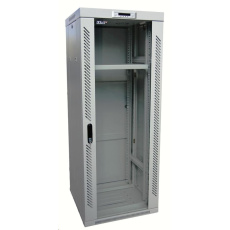 LEXI-Net 19" stojanový rozvaděč 42U 600x600 rozebiratelný, ventilační jednotka, termostat, kolečka, 600kg, sklo, šedý