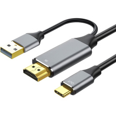 PremiumCord HDMI 2.0 na USB-C 4K@60Hz kabel 2m PremiumCord HDMI 2.0 na USB-C 4K@60Hz kabel 2m
