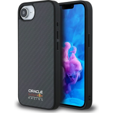 Oracle Red Bull Racing Carbon Shiny Logo MagSafe kryt iPhone 16e černý