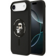 Karl Lagerfeld Liquid Silicone Karl and Choupette MagSafe kryt iPhone Air černý