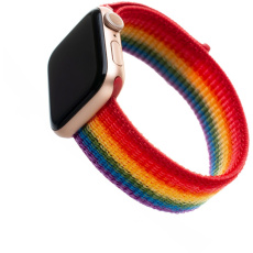 FIXED Nylon Strap nylonový pásek pro Apple Watch 42/44/45mm duhový