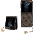 Guess 4G Charms kryt Samsung Galaxy Z Flip5 hnědý