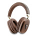 Guess PU Leather 4G Triangle Logo Bluetooth Stereo Headphone hnědé