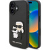Karl Lagerfeld PU Saffiano Karl and Choupette kryt pro iPhone 16 Plus černý