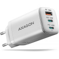 AXAGON ACU-DPQ65W nabíječka do sítě 3x port 65W bílá