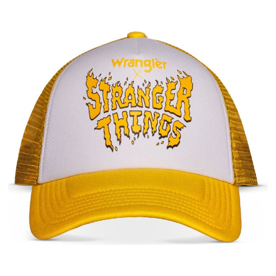 Truckerská kšiltovka Wrangler Stranger Things - Yellow Logo Truckerská kšiltovka Wrangler Stranger Things - Yellow Logo