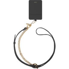 UNIQ Coehl Caryne 3v1 univerzální popruh na krk/poutko na ruku/držák na kartu Ebony