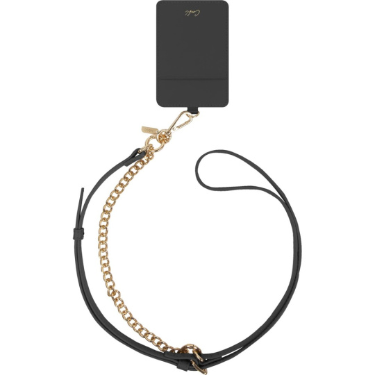 UNIQ Coehl Caryne 3v1 univerzální popruh na krk/poutko na ruku/držák na kartu Ebony