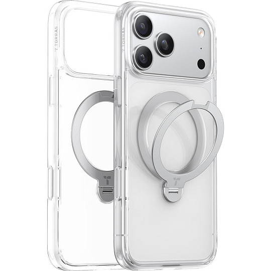 Torras Ostand Q3 Spin MagSafe kryt iPhone 17 Pro clear