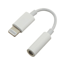 PremiumCord Apple Lightning audio redukční kabel na 3.5 mm stereo jack/female, bílý