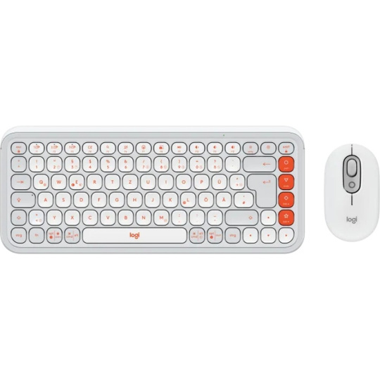 Logitech POP Combo (US) klávesnice a myš bílá