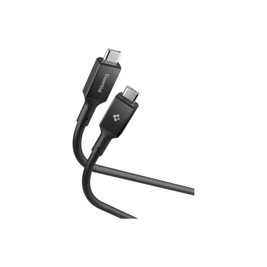 Spigen Essential USB-C/USB-C kabel (100W) 2 m černý (EB10020CC) Spigen Essential USB-C/USB-C kabel (100W) 2 m černý (EB10020CC)